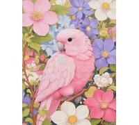 JUYIYUANFUZH Cross Stitch Starter Kits Adults DIY Embroidery Kit with Pattern Little Parrot with a Garland A Easy Cross Stitch Kits for Beginners11CT: 40×50Cm