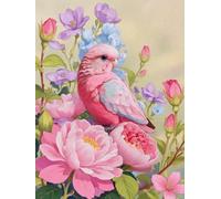 JUYIYUANFUZH Cross Stitch Starter Kits Adults DIY Embroidery Kit with Pattern Little Parrot with a Garland E Easy Cross Stitch Kits for Beginners11CT: 40×50Cm