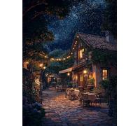 JUYIYUANFUZH Cross Stitch Starter Kits Adults DIY Embroidery Kit with Pattern Night Under The Stars 2 Easy Cross Stitch Kits for Beginners11CT: 40×50Cm