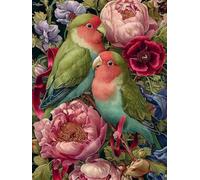 JUYIYUANFUZH Cross Stitch Starter Kits Adults DIY Embroidery Kit with Pattern Parrot Blessings E Easy Cross Stitch Kits for Beginners11CT: 40×50Cm
