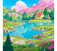 JUYIYUANFUZH Cross Stitch Starter Kits Adults DIY Embroidery Kit with Pattern Rural Scenery C Easy Cross Stitch Kits for Beginners11CT: 40×50Cm