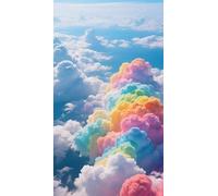 JUYIYUANFUZH Cross Stitch Starter Kits Adults DIY Embroidery Kit with Pattern Seven-Color Cloud B Easy Cross Stitch Kits for Beginners11CT: 40×50Cm