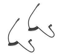 JUYODE 2 Pcs Black Braid Earpiece Tube Replacement Moisture-Proof Nylon Fabric Coil Acoustic Tube for Walkie Talkie Ear Piece Covert Secret Agent FBI Style Spy Surveillance Law Enforcement Kit