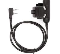 JUYODE 2 Pin K1 Plug Tactical Headset U94 PTT Adapter 7.1mm Push to Talk Radio Connector Cable for UV-5R AR-152 BF-888S BF-F8HP UV-82 UV-82HP (Civilian Wiring Type)
