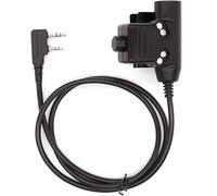 JUYODE 2 Pin K1 Plug Tactical Headset U94 PTT Adapter 7.1mm Push to Talk Radio Connector Cable for UV-5R AR-152 BF-888S BF-F8HP UV-82 UV-82HP (Military Wiring Type)