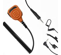 JUYODE 3.5mm VX-6R Speaker Mic Shoulder Lapel Remote Microphone for Yaesu Vertex VX-6 VX-7R VX-170 FT-270 HT Standard Horizon HX210 HX270 HX400 HX750S HX870 HX890 Radio (129-Orange)