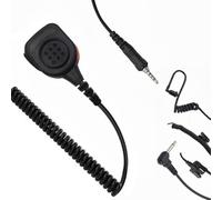 JUYODE 3.5mm VX-6R Speaker Mic Shoulder Lapel Remote Microphone for Yaesu Vertex VX-6 VX-7R VX-170 FT-270 HT Standard Horizon HX210 HX270 HX400 HX750S HX870 HX890 Radio (129-Black)