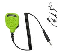 JUYODE 3.5mm VX-6R Speaker Mic Shoulder Lapel Remote Microphone for Yaesu Vertex VX-6 VX-7R VX-170 FT-270 HT Standard Horizon HX210 HX270 HX400 HX750S HX870 HX890 Radio (129-Green)