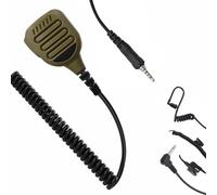 JUYODE 3.5mm VX-6R Speaker Mic Shoulder Lapel Remote Microphone for Yaesu Vertex VX-6 VX-7R VX-170 FT-270 HT Standard Horizon HX210 HX270 HX400 HX750S HX870 HX890 Radio (128-Tan)