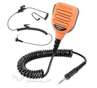 JUYODE 3.5mm VX-6R Speaker Mic Shoulder Lapel Remote Microphone for Yaesu Vertex VX-6 VX-7R VX-170 FT-270 HT Standard Horizon HX210 HX270 HX400 HX750S HX870 HX890 Radio (128-Orange)