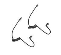 JUYODE Replacement Braided Nylon Surveillance Acoustic Coil Tube for Radio Earpiece Moisture Resistant Fiber Mesh Colorful Accessories (PureBlack-2)