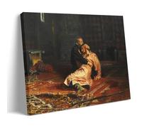 JUYOZ Ilya Repin Painter Works《Ivan The Terrible And His Son Ivan》Poster Canvas Wall Art Picture Prints Hanging Photo Gift Idea Decor Homes Artworks 08x12inch(20x30cm)
