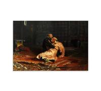 JUYOZ Ilya Repin Painter Works《Ivan The Terrible And His Son Ivan》Poster Print Photo Art Painting Canvas Home Decorative Bedroom Modern Decors 12x18inch(30x45cm)
