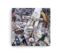 JUYOZ Marc Chagall Painter Works《White Crucifixion》Poster Canvas Painting Wall Art Decorative Picture Prints Modern Decor 20x20inch(50x50cm)