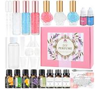 JUYRLE Perfume Making Set, Perfume Oil Making Kit, Creative Craft Set Adult DIY with Essential Oil, Mini Fragrances Set with Small Spray Bottle, as a Gift for Women