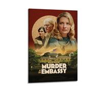 JUYRRGGRG Murder at The Embassy Posters Canvas Cover Wall Art Print Aesthetic Poster Modern Art Painting for Living Room 20x30inch(50x75cm) Frame-style
