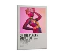 JUYRRGGRG Oh The Places You'll Go by Doechii Posters Canvas Cover Wall Art Print Aesthetic Poster Modern Art Painting for Living Room 12x18inch(30x45cm) Frame-style