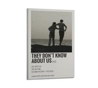 JUYRRGGRG They Don’t Know About Us One Direction Larry Posters Canvas Cover Wall Art Print Aesthetic Poster Modern Art Painting for Living Room 16x24inch(40x60cm) Frame-style