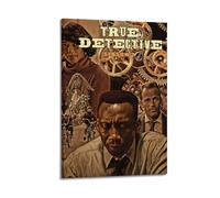 JUYRRGGRG True Detective Posters Canvas Cover Wall Art Print Aesthetic Poster Modern Art Painting for Living Room 20x30inch(50x75cm) Frame-style