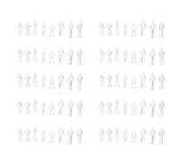 Juyutdey 1000PCS Figures 1: 75 Scaled Models Train Building People for Layout