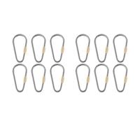 Juyutdey 12PCS Mini Titanium Locking Carabiner,Small Sturdy D-Ring Keychain Clip for Indoor Outdoor Backpack Climbing