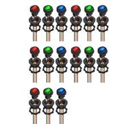 Juyutdey 15X Round Rocker Switch 12V 20A UL Listed Waterproof Marine Round Toggle Switch LED Lighted on Off Switch 3 Color