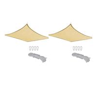 Juyutdey 2 Set 2x2 Meter Rectangular Square Shade Sail Outdoor Window Shade Sail Breathable Extra Large Shade