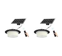 Juyutdey 2X 244-LED Solar Pendant Light with Moving Sensor, Solar Shed Light,Light Outdoor Solar Powered Motion Sensor Shed Light