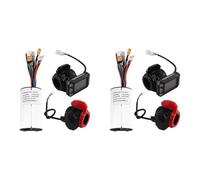 Juyutdey 2X 36V 350W Folding Scooter Controller Kit Electric Scooter Controller LCD Display Brake Accelerator Throttle Set(36V)