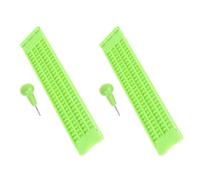 Juyutdey 2X 4 Lines 28 Cells Braille Writing Board with Stylus Braille Portable Practice for the Blind Learning Supplies