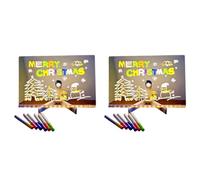 Juyutdey 2X Acrylic LED Draw Board Toy for Kids Anti Scratch Adjustable Erasable Letter Message Note Board Birthday Gift