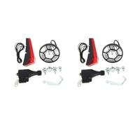 Juyutdey 2X Bike Light Bicycle Motorized Bike Friction Generator Dynamo Headlight Tail Light Kit 6V 3W Bike Accessories