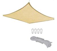 Juyutdey 2x2 Meter Rectangular Square Shade Sail Outdoor Window Shade Sail Breathable Extra Large Shade Easy Install