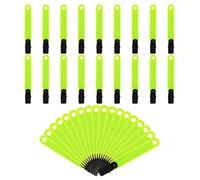 Juyutdey 36pcs Double-Sided Reflective Trail Markers for Trees Trail Marking Ribbon, Marking Tacks with Clips