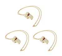 Juyutdey 3X Whistle, Metal Crystal Rhinestone Whistle, Shining Whistle with Keychain for Referees, Coaches, Teachers