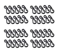Juyutdey 40PC Mini Spring Backpack Clasps Climbing Carabiners Keychain Camping Bottle Hooks Paracord Survival Gear - Black