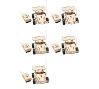 Juyutdey 5X DIY Remote Control Four Wheel Drive Racing Elementary School Students Educational Fun Material Package
