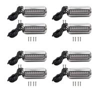 Juyutdey 8Pcs 27 Blue LED Stainless Lights Underwater Pontoon for Marine Boat Transom