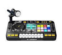 Juyutdey Bluetooth Enabled DJ Turntable Controller Kid DJ Mixer with Microphone Electronic Piano Keyboard Musical Instrument Toy Gift
