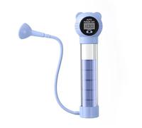 Juyutdey Breathing Exercise Device with Counter Abdominal Muscle Trainer Deep Breathing Dumbbell Lung Capacity Counter Blue