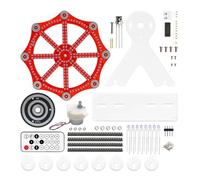 Juyutdey DIY Electronic Kit LED Rotating Skyscraper Wheel Flashing Soldering Project Practice Kit 10 Kinds Flashing Mode Remote