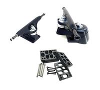 Juyutdey Land Surfing Skateboard Trucks for S6 Red Spring Bridge Surfskate Skateboard Adapter,Black Gasket Set