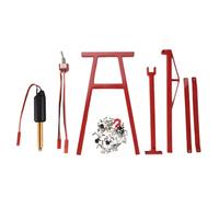 Juyutdey Metal Electric Crane Engine Maintenance Bracket Engine Stand Jack for 1/10 RC Crawler Car TRX4 SCX10,Red