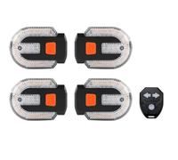 Juyutdey Waterproof Strobe Bicycle Tail Light, 4Pcs Turn Signals with Alarm,Remote Control Functionality Bike
