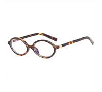 JUYYTUK Oval Small Frame Retro Female Korean Plain Glasses Eyeglasses Eye Protection Ladies Optical Spectacle Eyeglass,6