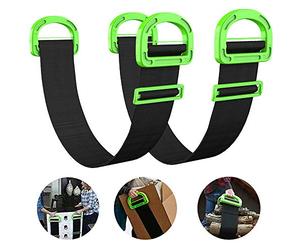 Juzanl Adjustable Lifting Strap, 500Lbs Capacity, Green, 5ft x 4in, Compatible with Truck, Van, For Furniture, Boxes or Awkward Objects (2 Straps)