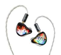 JUZEAR x KOTO Ne Bula Hybrid IEM with 1DD, 3BA and 1Planar Driver (Red) | HiFi wired earbuds, 4-way crossover, wide 3D soundstage, 6N OCC silver-plated cable, 3.5mm and 4.4mm plugs, music and gaming
