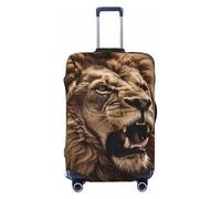 JUZGTSIT Angry Lion for TSA Approved, Fit 18-32 Inch, Black, S Elastic Luggage Cover Suitcase Covers Protector