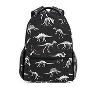 JUZGTSIT Backpack, Dinosaur Skull Pattern Large Capacity Casual Printed School Shoulder Bag Daypack Travel Laptop Women Adults Boys Girls