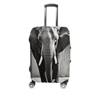 JUZGTSIT Black and White Elephant for Carry on for TSA Approved Sleeve Fits 18-32 Inch, Style, XL Elastic Luggage Cover Suitcase Covers Protector